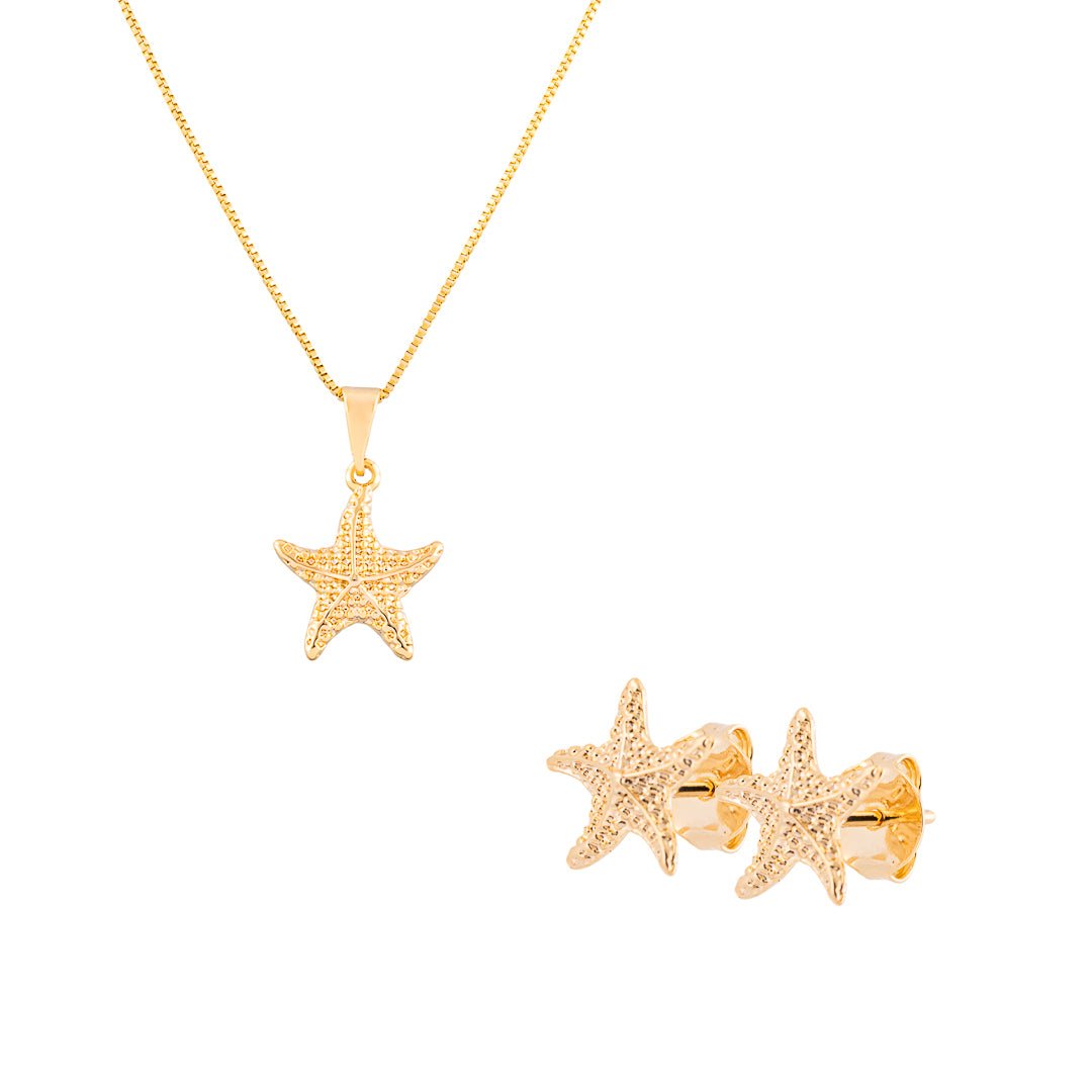 Conjunto Estrela do Mar Joias 4Ever & Co.