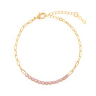 Pulseira Meia Zirconia Rosa Joias 4Ever & Co.